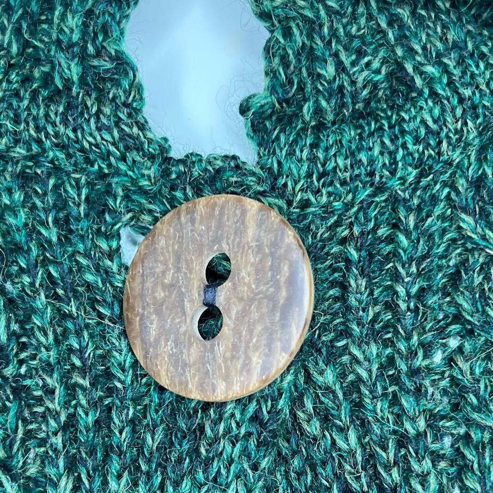 Carraig donn | 100% Pure New Wool One Button Cardigan | M - Picture 6 of 9